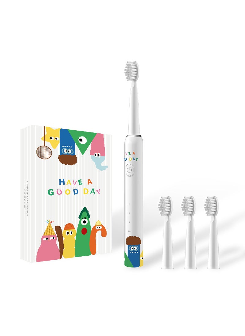 Borui children's electric toothbrush wholesale small yellow duck cartoon USB rechargeable ultrasonic toothbrush group purchase gift