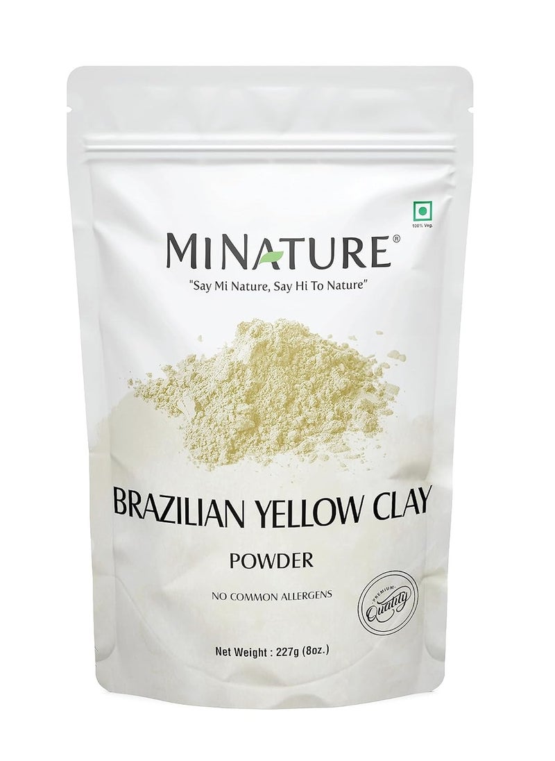 minature Brazilian Yellow Clay Powder For All Type Of Skin(Oily & Dry) | All Natural With Pure Ingredients Face Mask| Healthy Skin Care| 227G (0.5Lb)/8 Oz