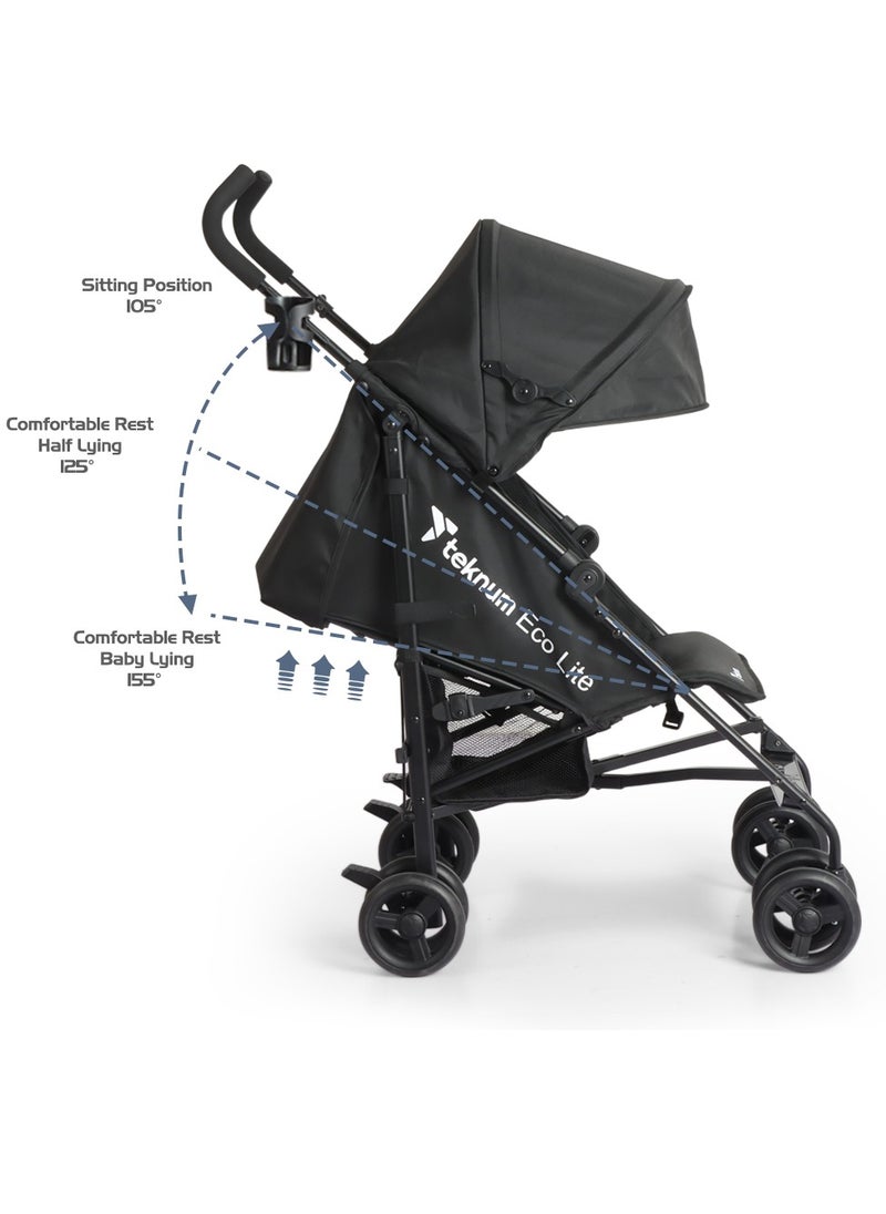 TEKNUM Eco Lite 2 Stroller with Cup holder - Black