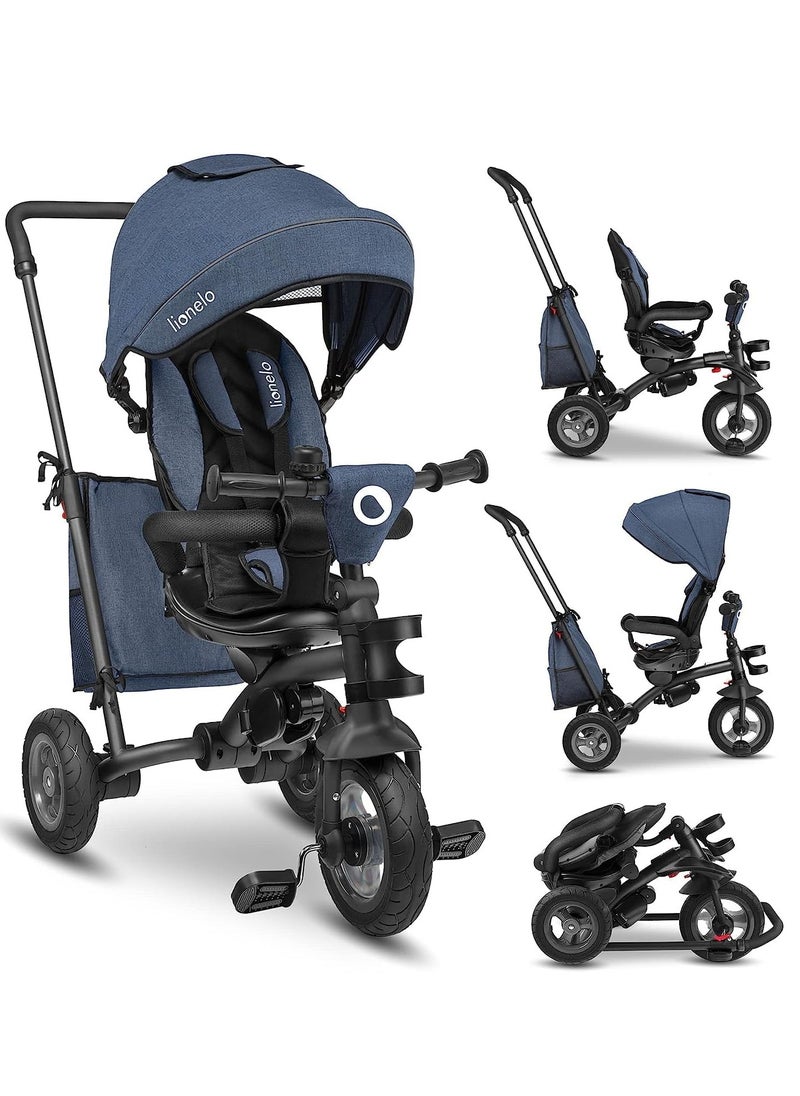 Tris Plus 2in1 Folding Tricycle and Stroller for Children 9 Months to 25kg, 360° Rotating Seat, Adjustable Parent Handle