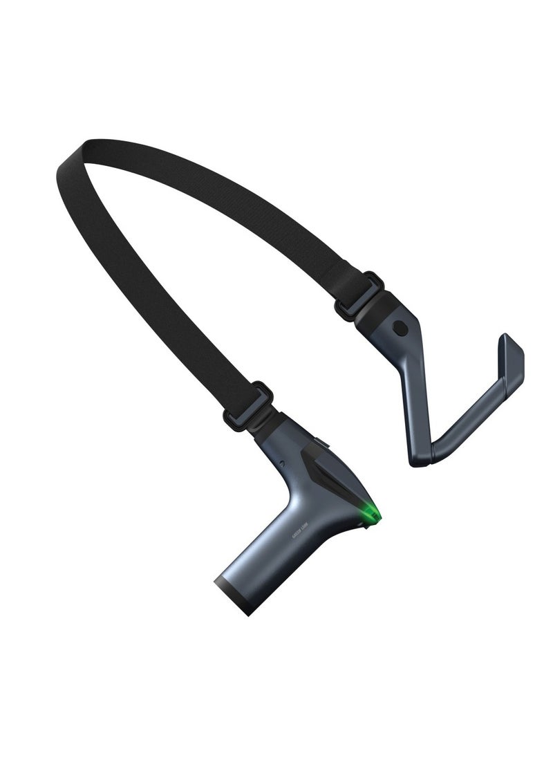 Multifunctional Massage Handle GMG-05 / Up to 3 Hour working time / 4 Massage Head / Extension Handle / 12 Speed Levels / Digital Display / Massage Belt / LED Lights - Black