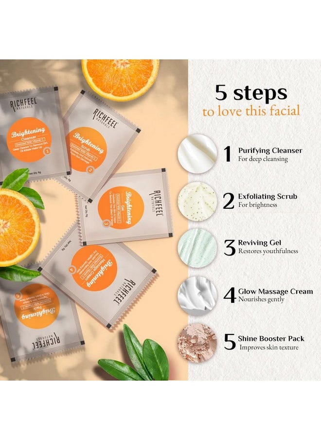 Brightening Facial Kit With Vitamin C | For Glowing Skin | Tan Removal| 30 G (Pack Of 2)