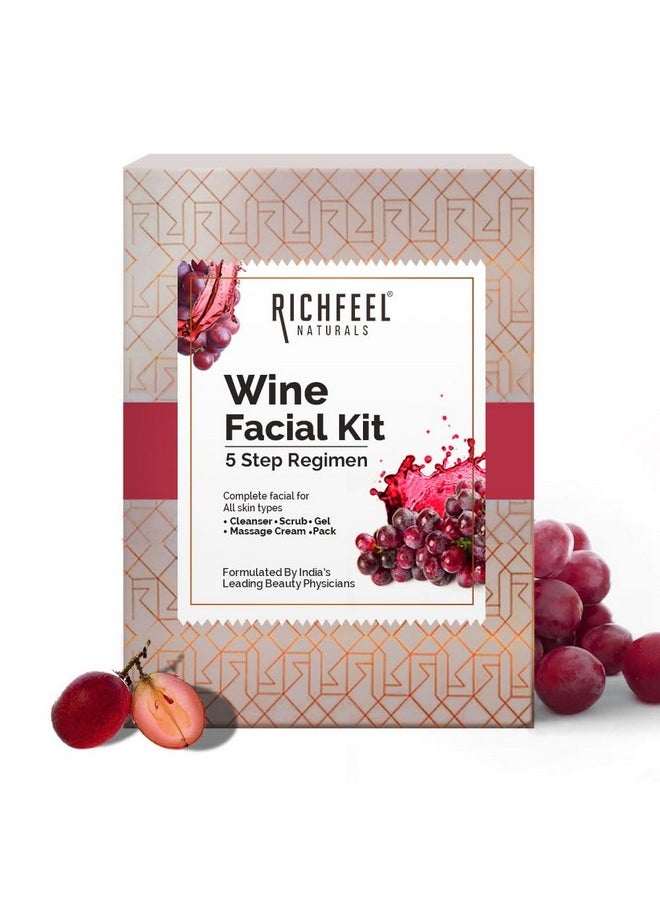 Wine Facial Kit For Glowing Skin, Removes Wrinkle, Dark Spots, Reduces & Hyperpigmentation | 250 G