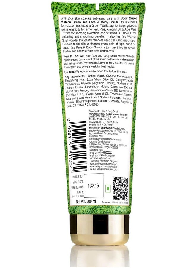 Matcha Green Tea Face And Body Scrub, 200Ml