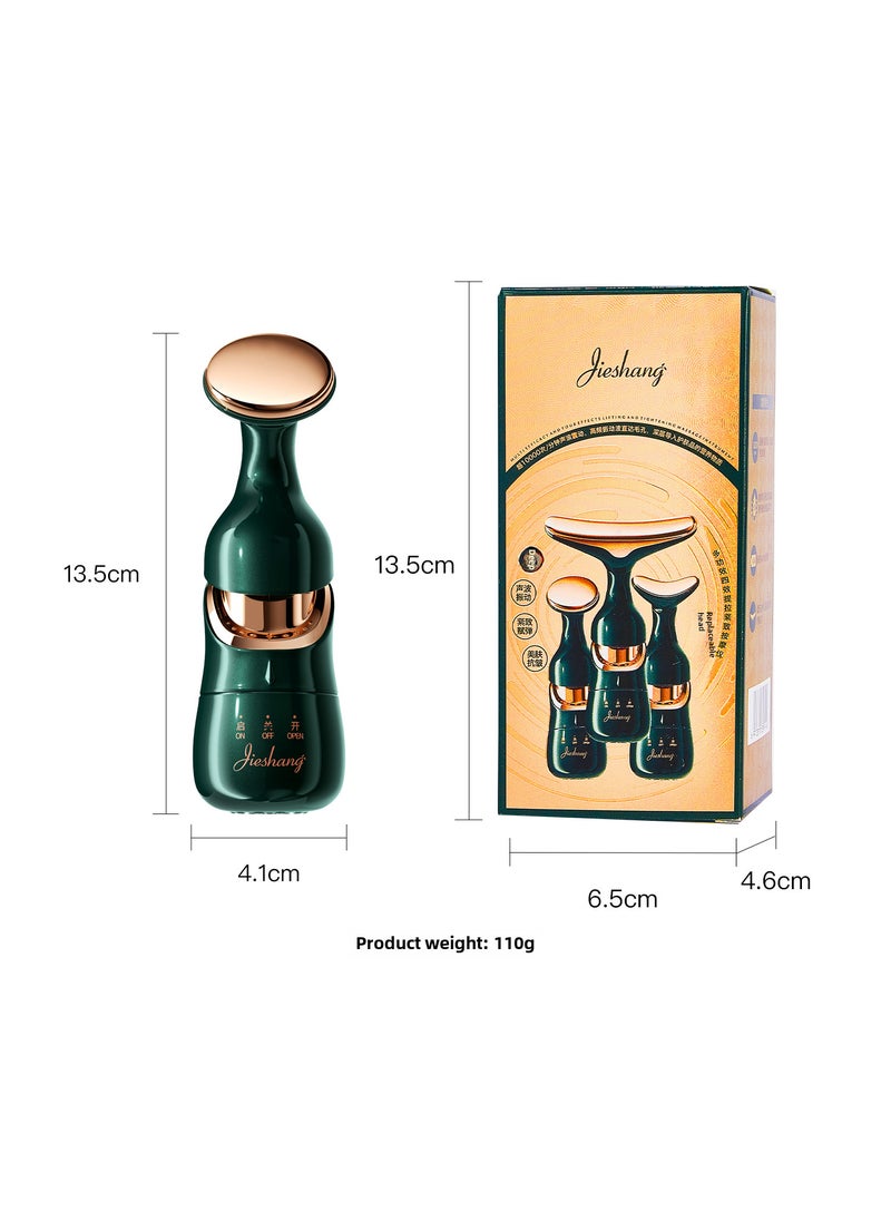 KDK four-dimensional multifunctional lifting massage instrument replaceable massage head facial essence introduction instrument home beauty instrument green small package