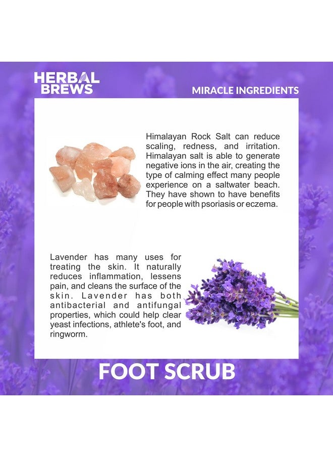 -Foot Scrub With Natural Lavender Flower, Himalayan Salt, Lemon Peel Extract & Tea Tree Oil (50G) + Pedicure Tools For Feet-8 In 1 Pedicure Kit, 1 Set (Lavender Scrub + Pedicure Tools 8)