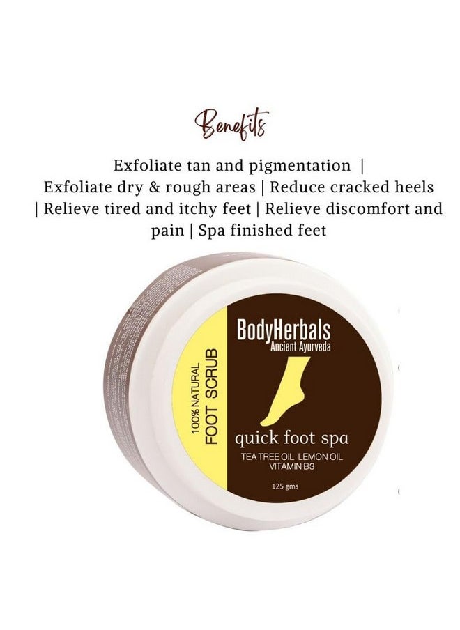 Mani And Pedi Kit With Natural Tea Tree Oil Foot Scrub And Grapefruit Seed Hand Scrub | Exfoliating, Hydrating, Anti-Fungal, Moisturizing Hand And Foot Care Set 2 Pcs