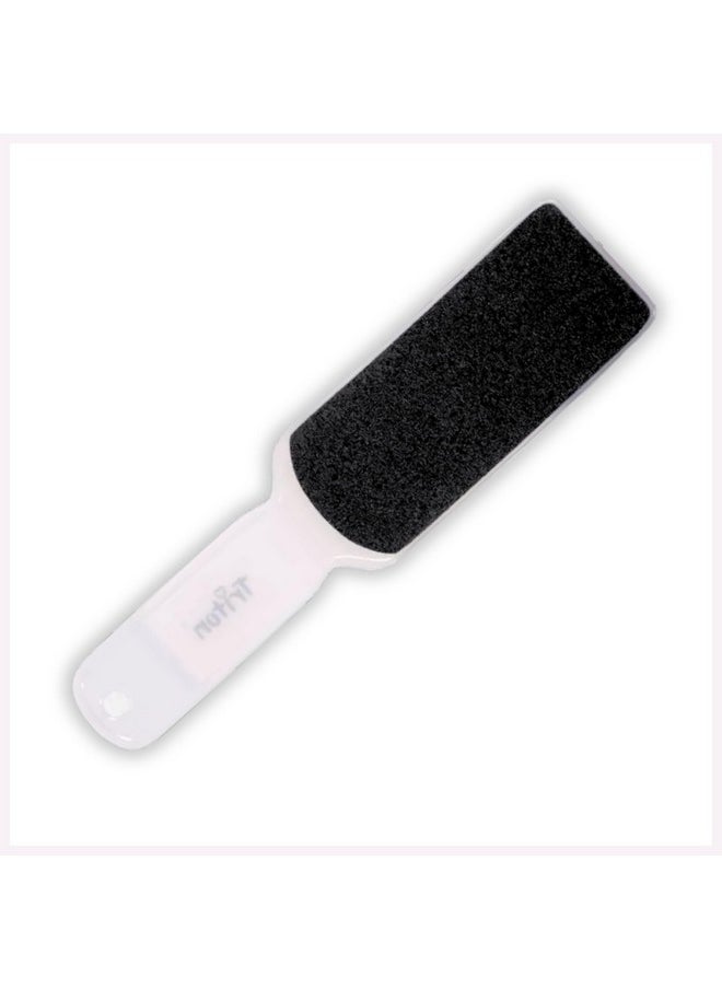 Professional Double Sided Emery Pads Foot Scrubber Scraper Rasp File Buffer Reduces Corns, Calluses, Rough, Hard, Dry, Cracked, Dead Skin_White