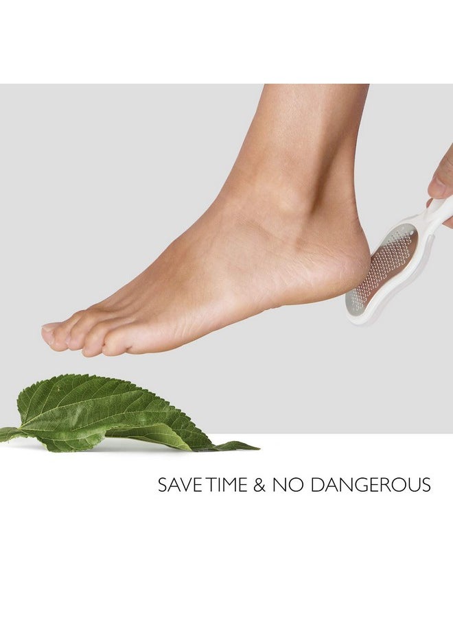 Foot Rasp File Callus Remover, Professional Foot File For Safe Exfoliation & For Use On Wet Or Dry Skin, Precision Micro Cutters Ensures Comfort & Safety - White