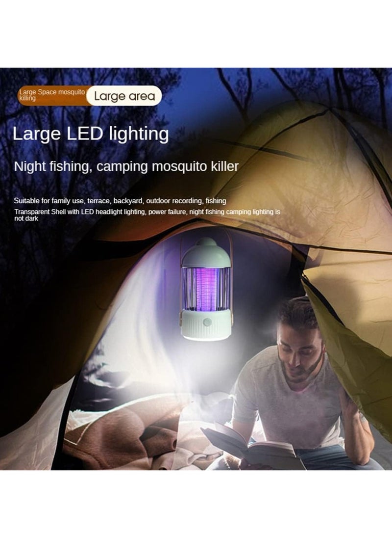 Electric Insect Trap with UV Light, Camping Lamp, USB Mosquito Killer, Mosquito Killer with Night Light, Electric Fly Trap for Camping, Bedroom