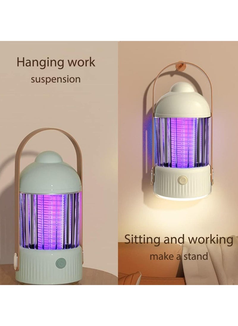 Electric Insect Trap with UV Light, Camping Lamp, USB Mosquito Killer, Mosquito Killer with Night Light, Electric Fly Trap for Camping, Bedroom