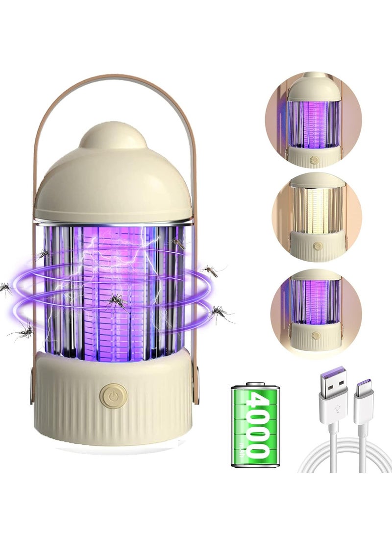 Electric Insect Trap with UV Light, Camping Lamp, USB Mosquito Killer, Mosquito Killer with Night Light, Electric Fly Trap for Camping, Bedroom