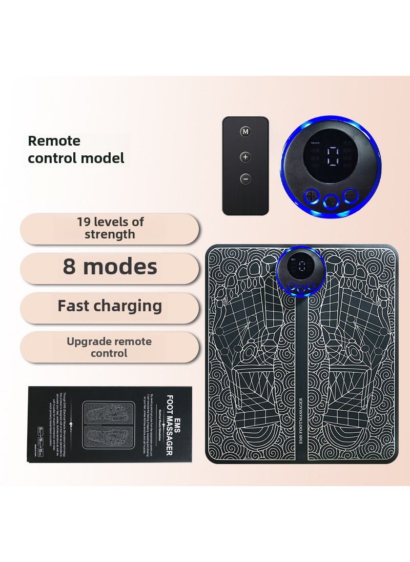 2024 Pulse Foot Massager USB Rechargeable Mat Remote control host suit: 8 gear 19 mode