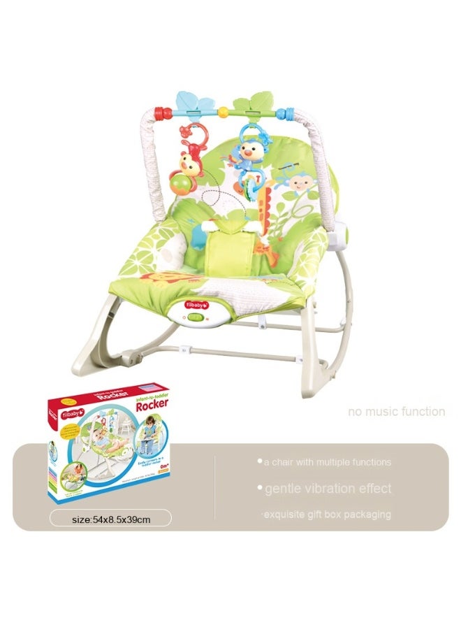 Infant To Toddler Adjustable Recliner Rocker With Soothing Vibration And 3-points Harness, 0 Months +, Pink/Green