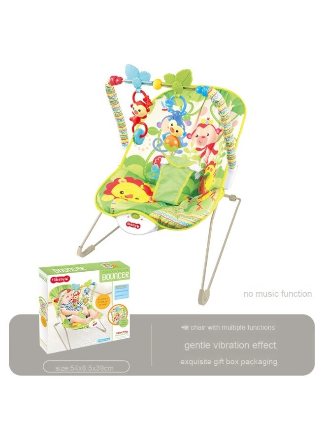 Infant To Toddler Adjustable Recliner Rocker With Soothing Vibration And 3-points Harness, 0 Months +, Pink/Green