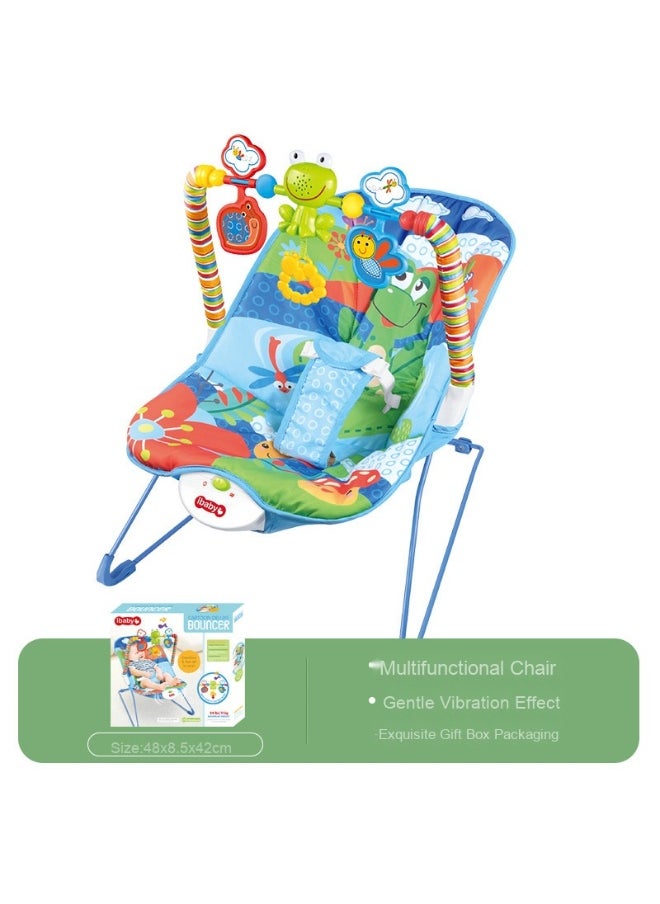 Infant To Toddler Adjustable Recliner Rocker With Soothing Vibration And 3-points Harness, 0 Months +, Pink/Green