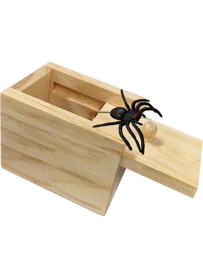 Prank Gift Box With Spider Surprise Hilarious Gag For Adults Kids Wooden Prank Box For Cash Gifts Christmas Stocking Stuffers