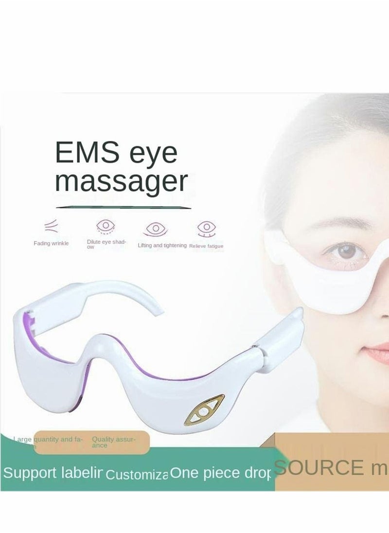 Eye Massager with Heat, Heated for Migraines, Relax and Reduce Strain Dark Circles Bags Dry Improve Sleep, Ideal Gifts Women/Men