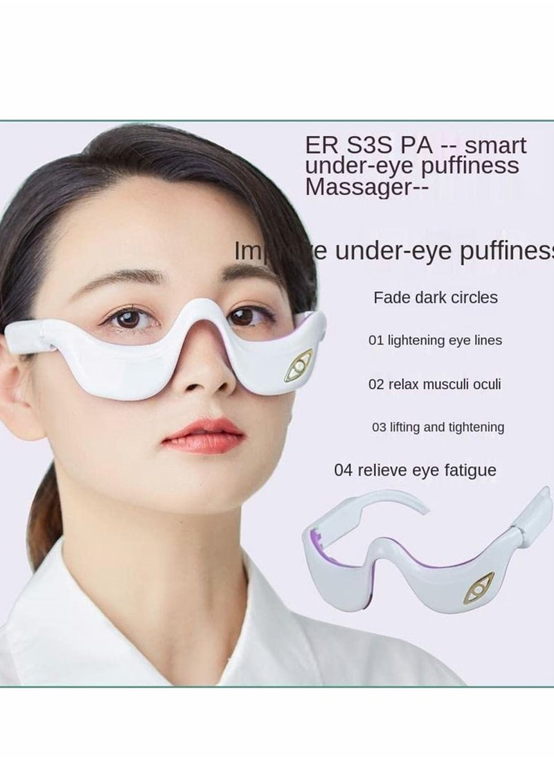 Eye Massager with Heat, Heated for Migraines, Relax and Reduce Strain Dark Circles Bags Dry Improve Sleep, Ideal Gifts Women/Men
