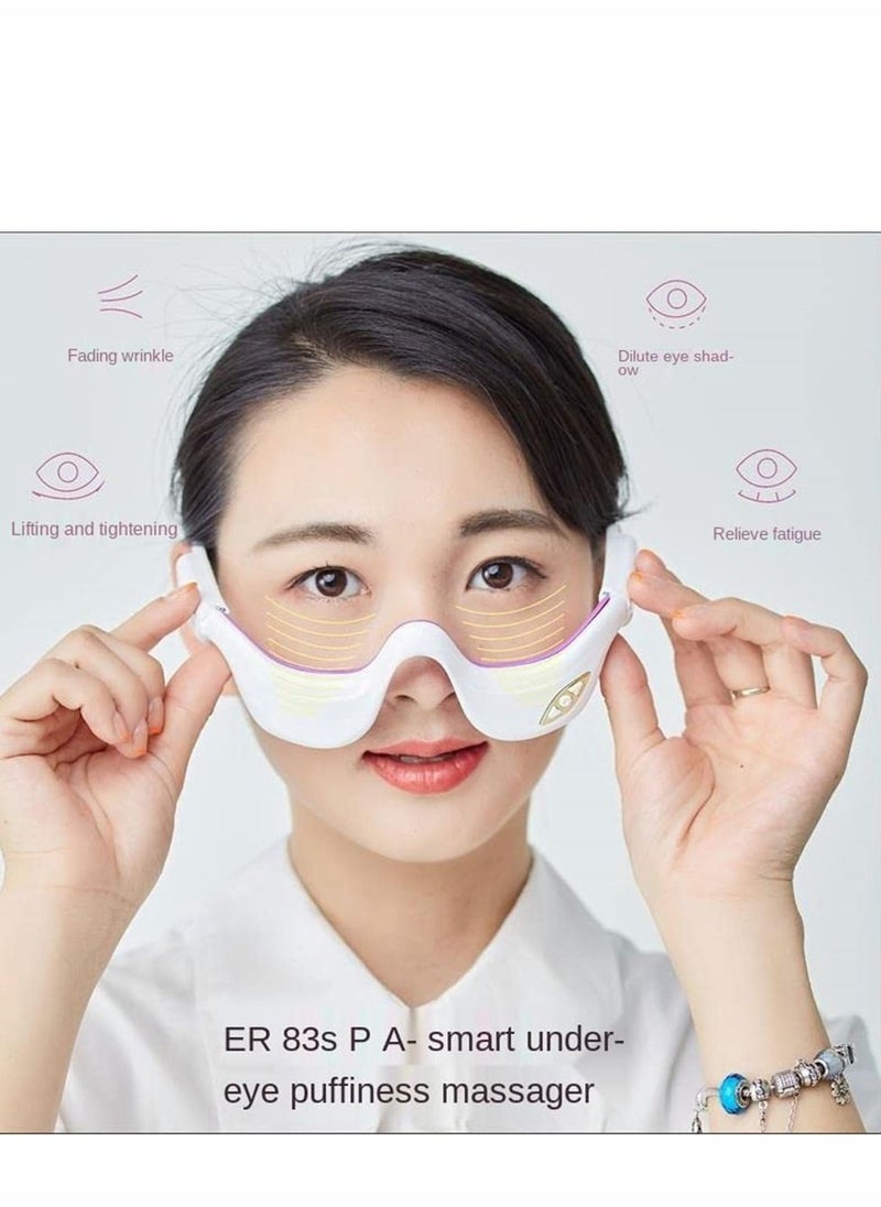 Eye Massager with Heat, Heated for Migraines, Relax and Reduce Strain Dark Circles Bags Dry Improve Sleep, Ideal Gifts Women/Men