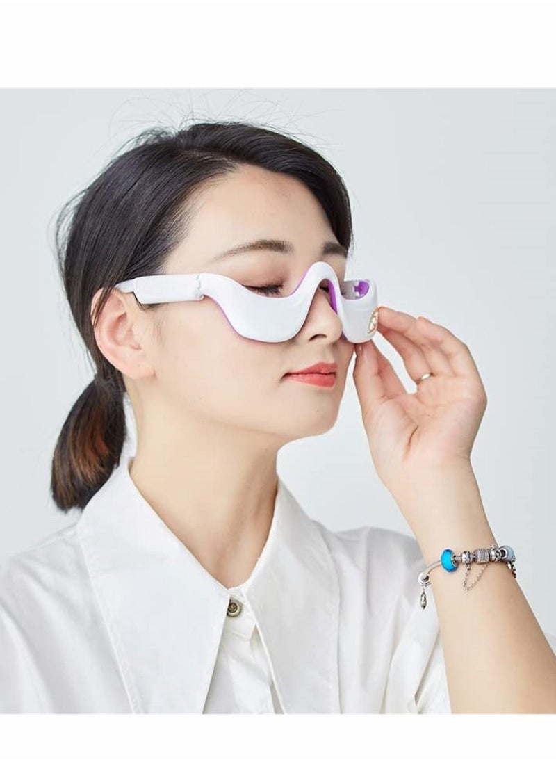Eye Massager with Heat, Heated for Migraines, Relax and Reduce Strain Dark Circles Bags Dry Improve Sleep, Ideal Gifts Women/Men