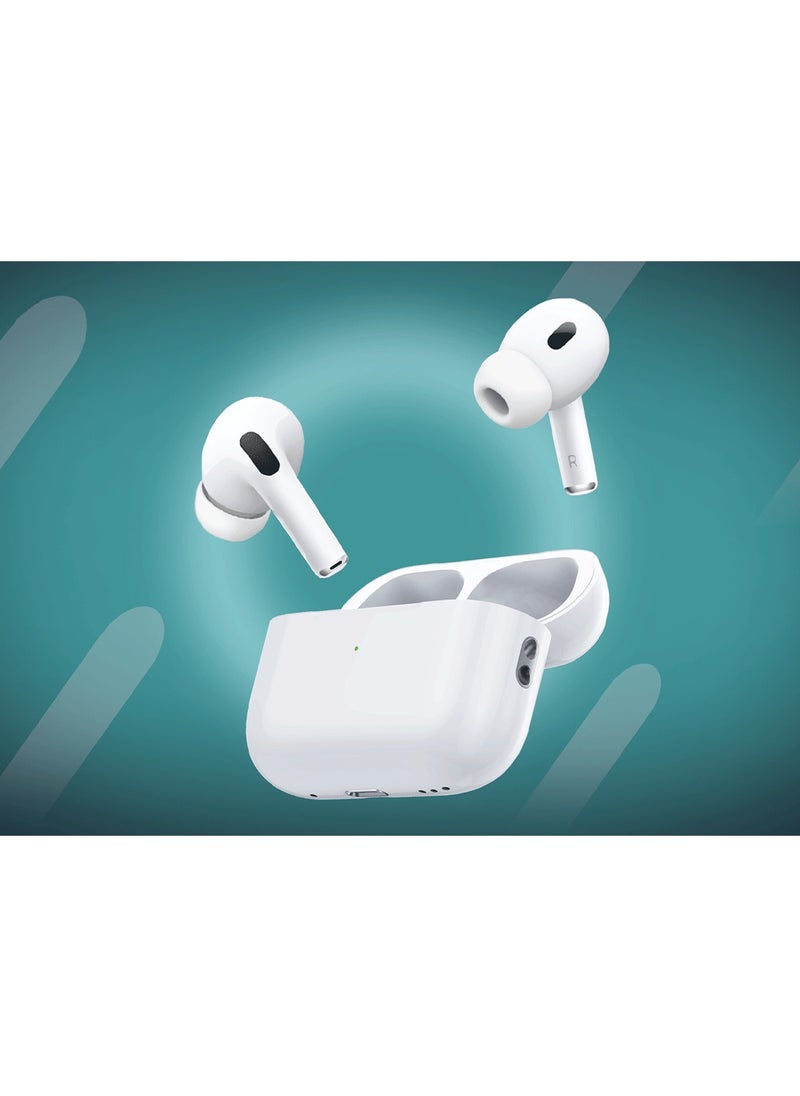 Earbuds Pro 2 With Swipe Volume Wireless Charging, 20H Total Working Time, Independent Earbuds, Touch Control,  Bluetooth/Wireless Connection Type, Deep Bass - White