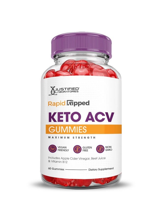 (3 Pack) Rapid Ripped Keto Acv Gummies Advanced Formula 1000Mg Rapidripped Keto Gummies Apple Cider Vinegar Formulated With Pomegranate Beet Juice Powder B12 Vegan Non Gmo 180 Gummys