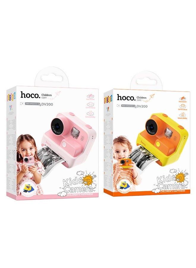 DV200 Dual Camera Kids Printing Camera with 2.0-Inch HD Display, Supports 14 Languages