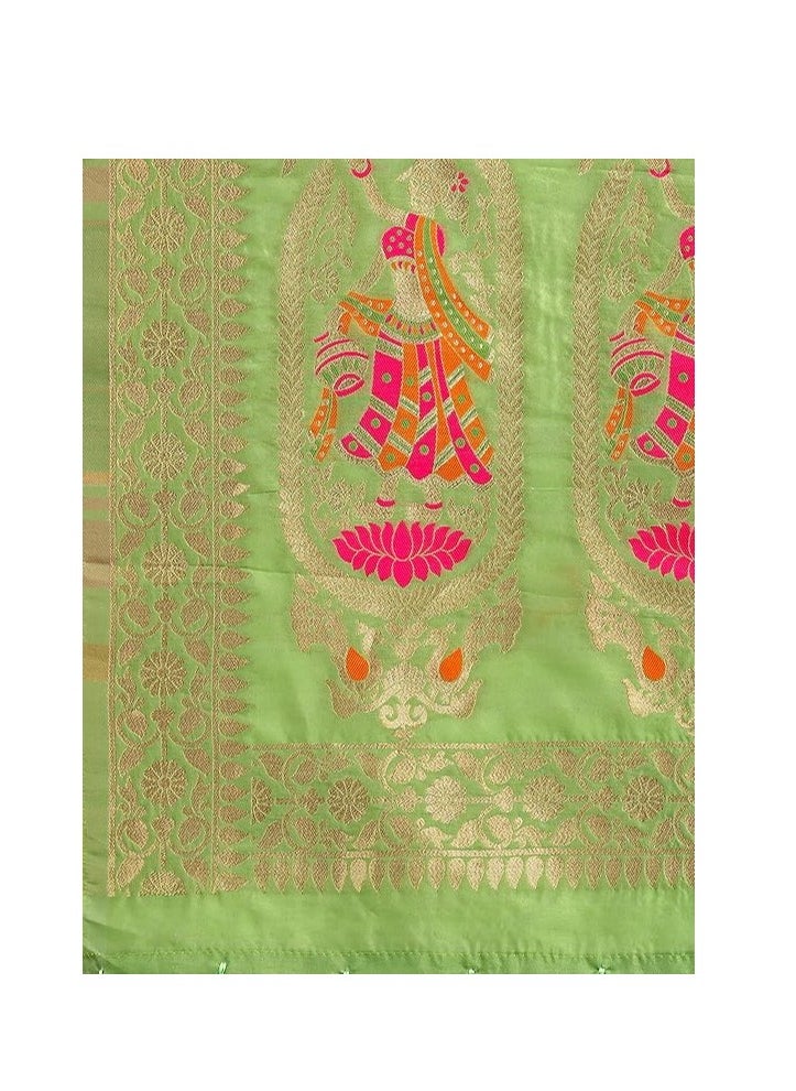 Women's Banarasi Silk Zari Dupatta/Chunni – 1 Meter Width, 2.5 Meter Length