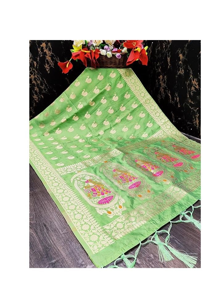 Women's Banarasi Silk Zari Dupatta/Chunni – 1 Meter Width, 2.5 Meter Length