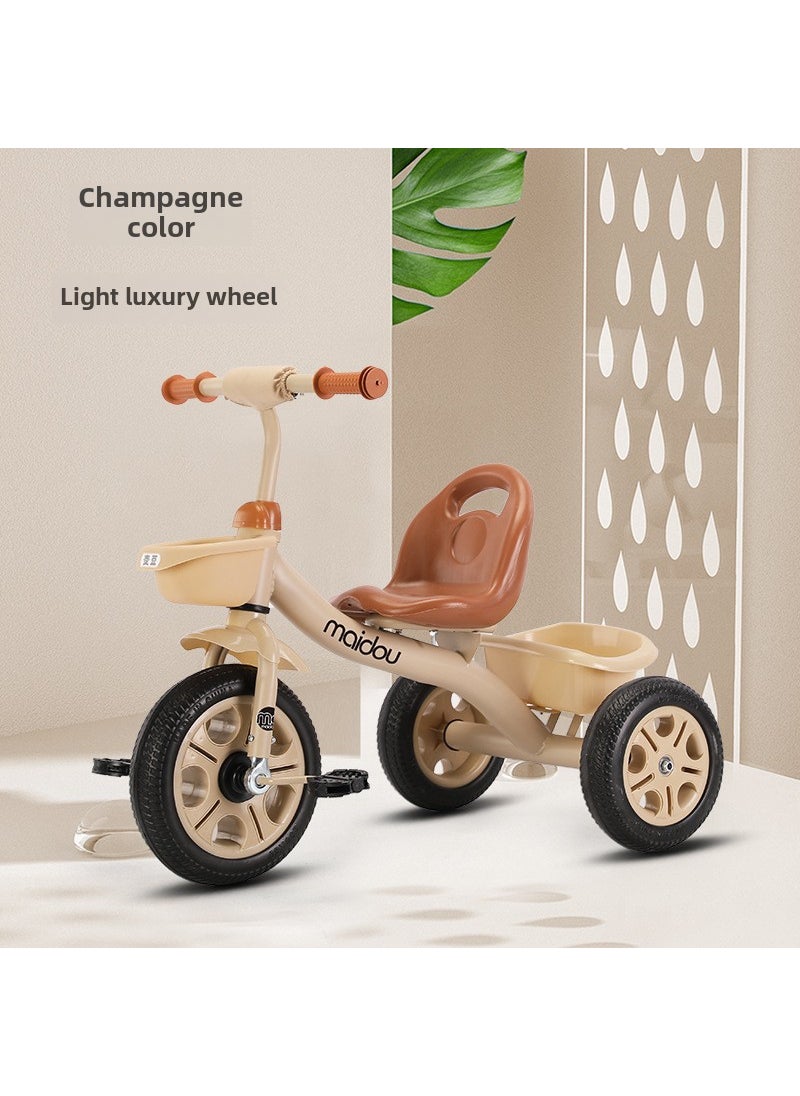 Kids Tricycle 1-6 Years Old Baby Trike Big s luxury champagne color