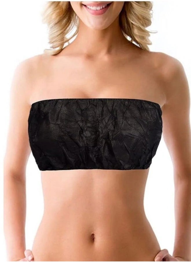 Disposable Bra For Women Non-Woven Individually Packed Black (100 PCS)