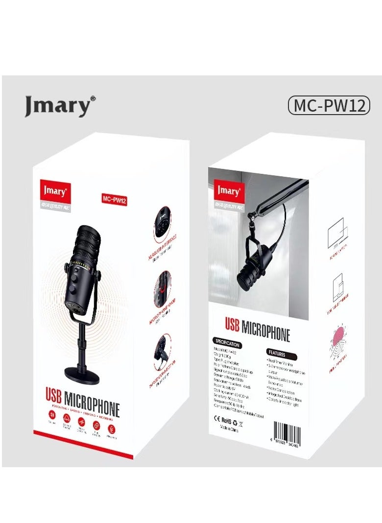 JMARY MC-PW12 USB Desktop Condenser Microphone