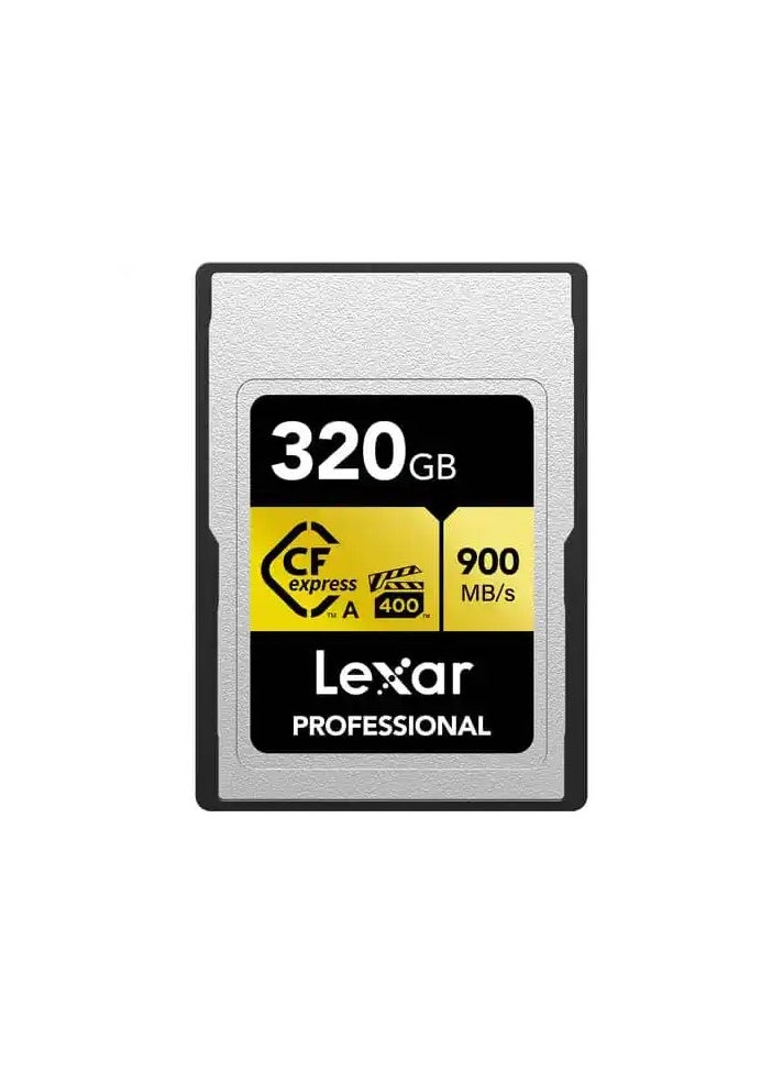 Lexar 320GB Professional CFexpress Type A Card GOLD Series with CFexpress Type A and SD Card Reader