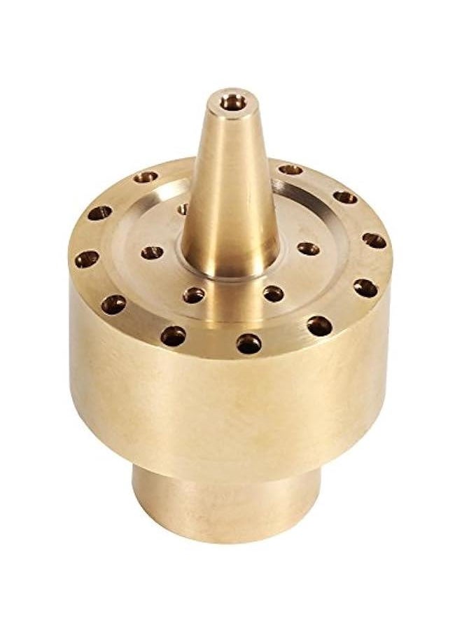 Fountain Nozzle, 1/4 1/2 3/4 Brass Column Garden Pond Fountain Water Nozzle Sprinkler Spray Head Gold (1/2)