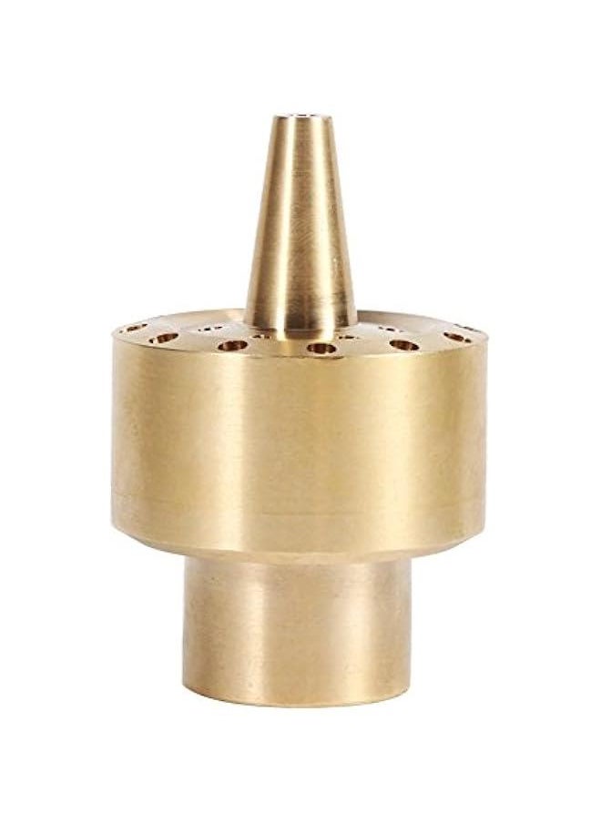 Fountain Nozzle, 1/4 1/2 3/4 Brass Column Garden Pond Fountain Water Nozzle Sprinkler Spray Head Gold (1/2)