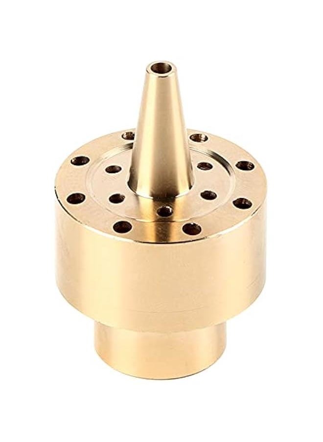 Fountain Nozzle, 1/4 1/2 3/4 Brass Column Garden Pond Fountain Water Nozzle Sprinkler Spray Head Gold (1/2)