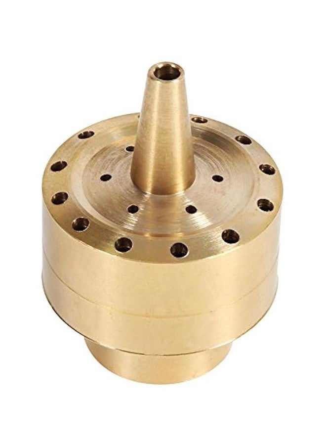 Fountain Nozzle, 1/4 1/2 3/4 Brass Column Garden Pond Fountain Water Nozzle Sprinkler Spray Head Gold (3/4)