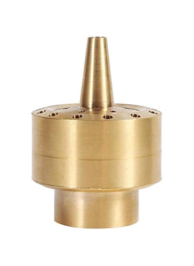 Fountain Nozzle, 1/4 1/2 3/4 Brass Column Garden Pond Fountain Water Nozzle Sprinkler Spray Head Gold (3/4)