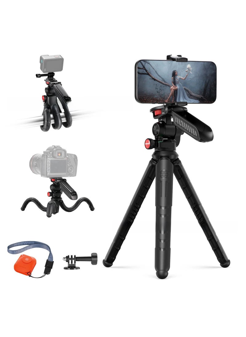 NEEWER T30/T91 Octopus Tripod Dual Arm DSLR Stand TP36 flexible mini tripod (with handle) + remote control