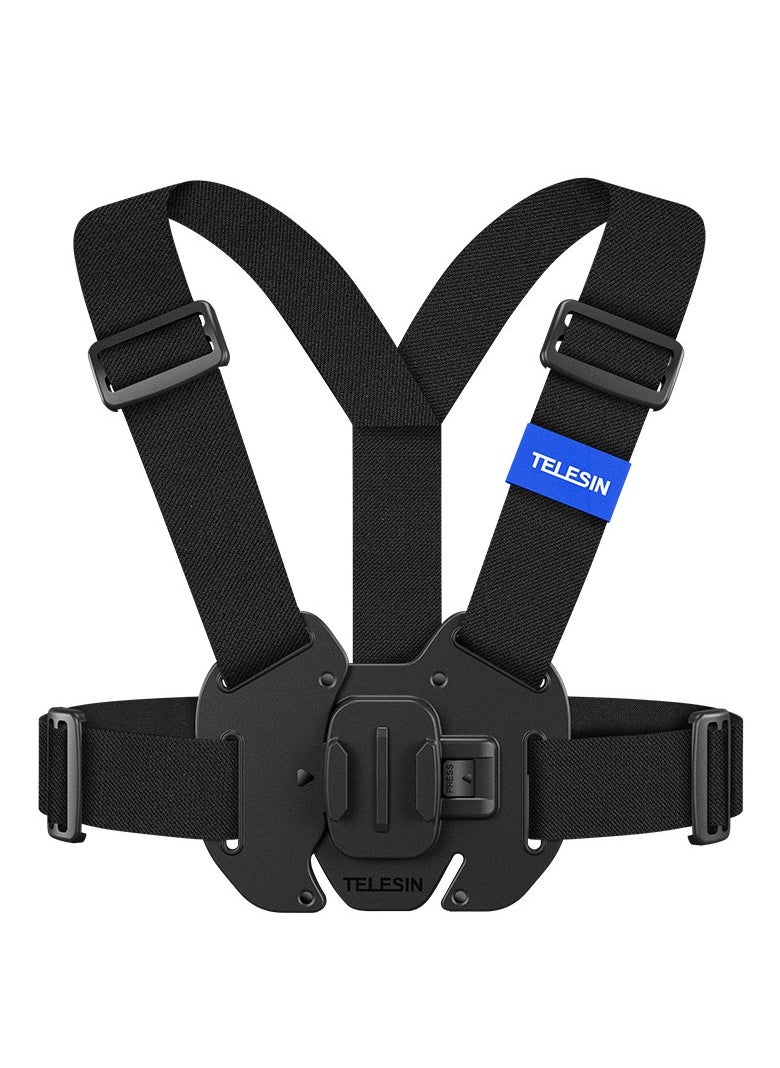 Chest Mount Harness Chest Strap with for GoPro Chest Mount Hero 12,11,10,9,8,7,6,5,4, Hero Session, DJI Osmo Action Cameras