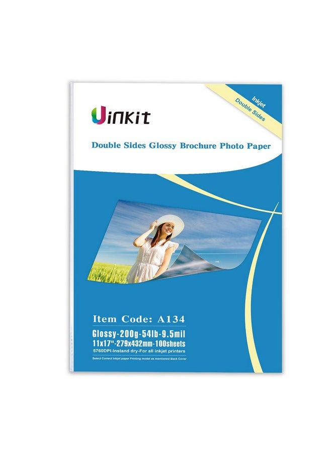 100 Sheets Double Sided Photo Paper 11X17 Glossy 54Lb Inkjet 200Gsm Obituary Bulletin Gallery Show Obituaries A3 Size 11 X 17 Inch For Inkjet Printer Printing