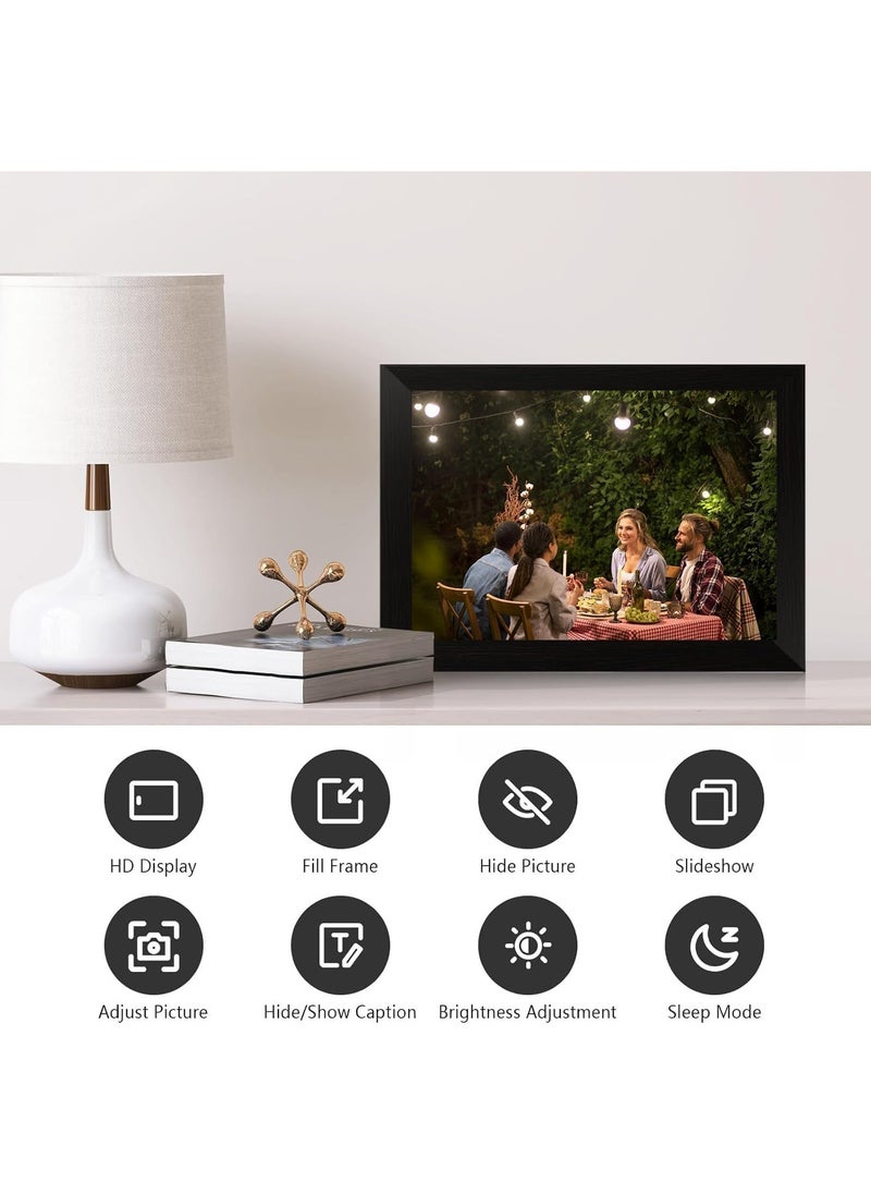 32GB Smart wifi Digital Photo Frame with 10.1 inch ips Touch Screen and 32GB Storage, Perfect for Displaying Your Favorite Photos and Videos