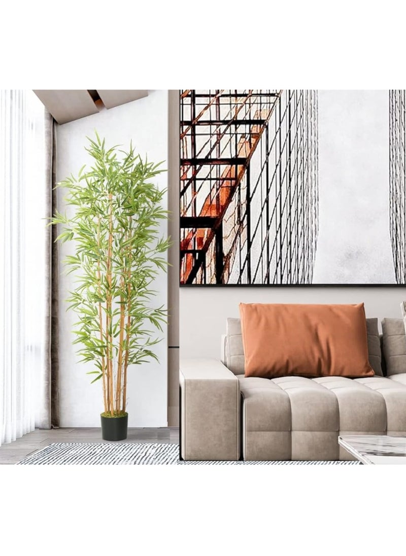 Artificial Plant Bamboo Tree 150cm High, Artificial Plants Fake Plant with Pot, Outdoor & Indoor Artificial Tree for Home Decor, Lifelike Texture Faux trees, Decorative Faux Plants