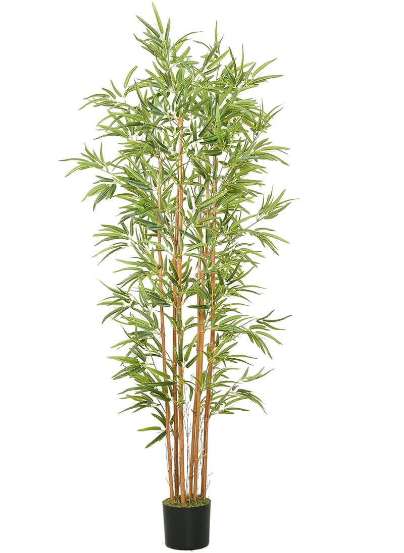 Artificial Plant Bamboo Tree 150cm High, Artificial Plants Fake Plant with Pot, Outdoor & Indoor Artificial Tree for Home Decor, Lifelike Texture Faux trees, Decorative Faux Plants