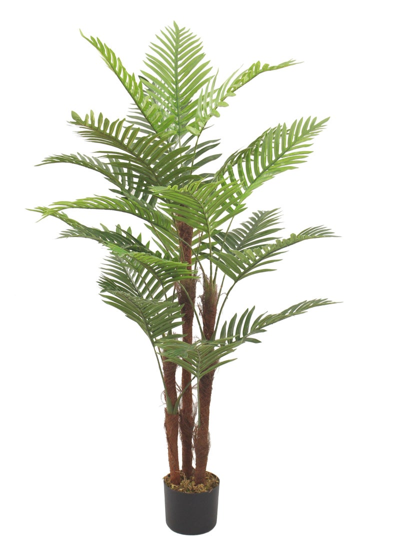 Essentials 360® Artificial Tree Fake Plants Areca Palm Fake Trees 120cm Faux Plants Indoor Realistic Plants for Office Home Room Living Room Store Decor