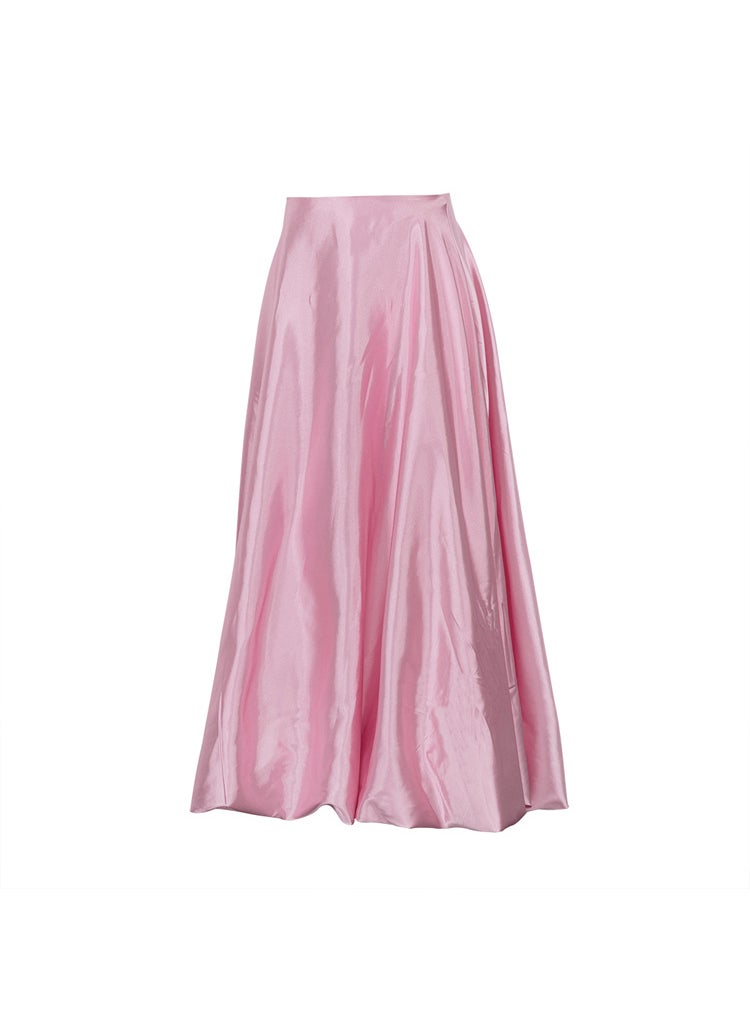 European and American-style 2023 Spring New Balloon Dress Fashion Casual Simple Solid Color All-match High Waist Puffy Skirt Skirt