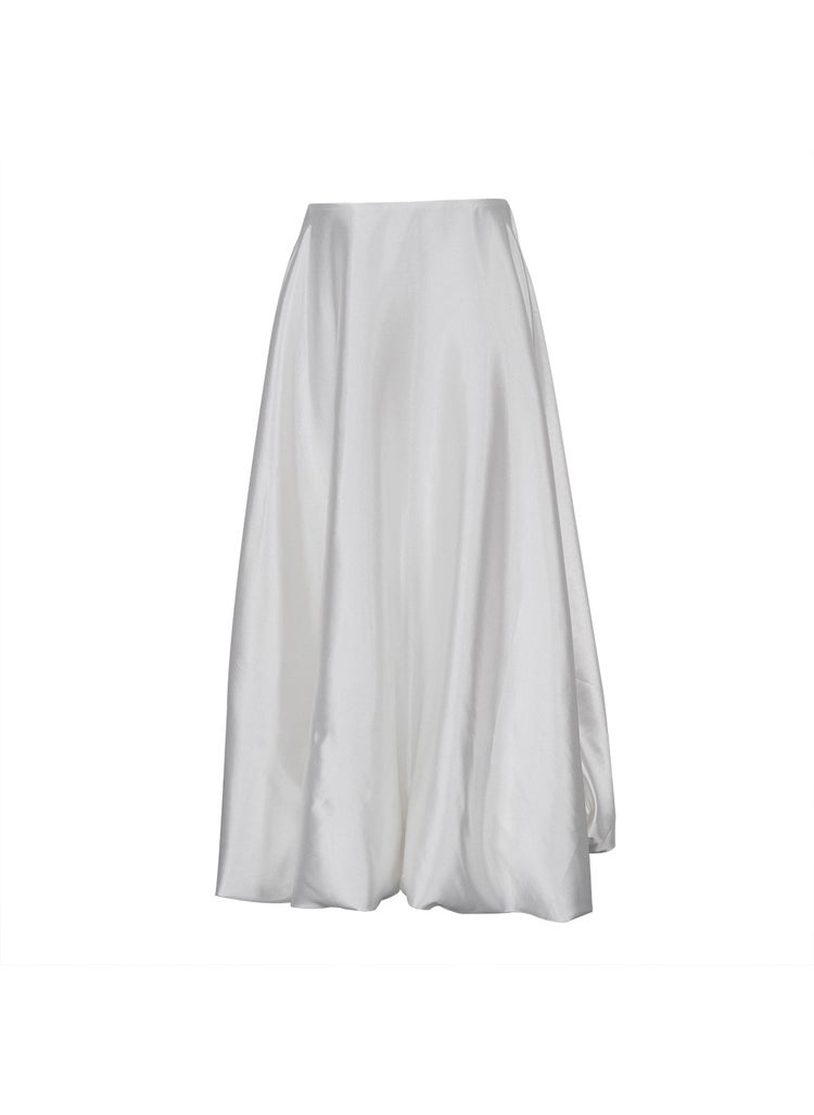 European and American-style 2023 Spring New Balloon Dress Fashion Casual Simple Solid Color All-match High Waist Puffy Skirt Skirt