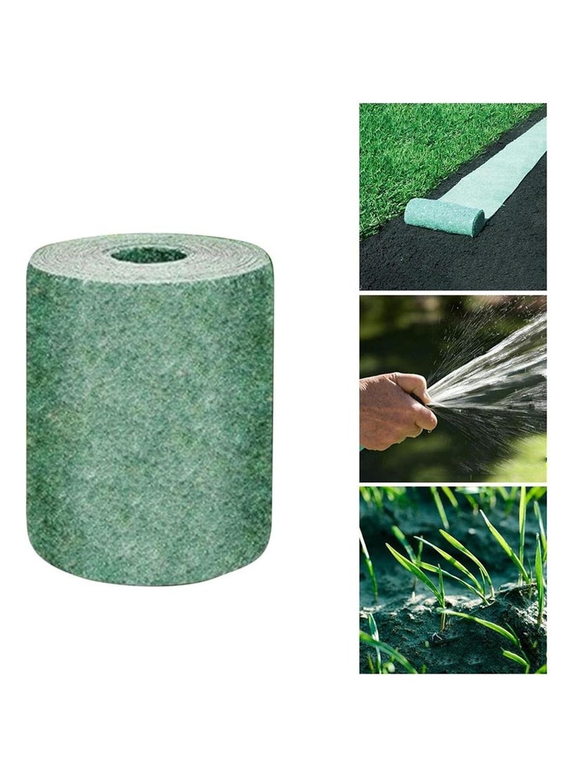 Biodegradable Grass Seedling Mat, Year Round Green, Biodegradable Grass Seed Mat Rolls, Help Plant Growth and Germination Planting Mat, Heat Insulation, Moisturizing