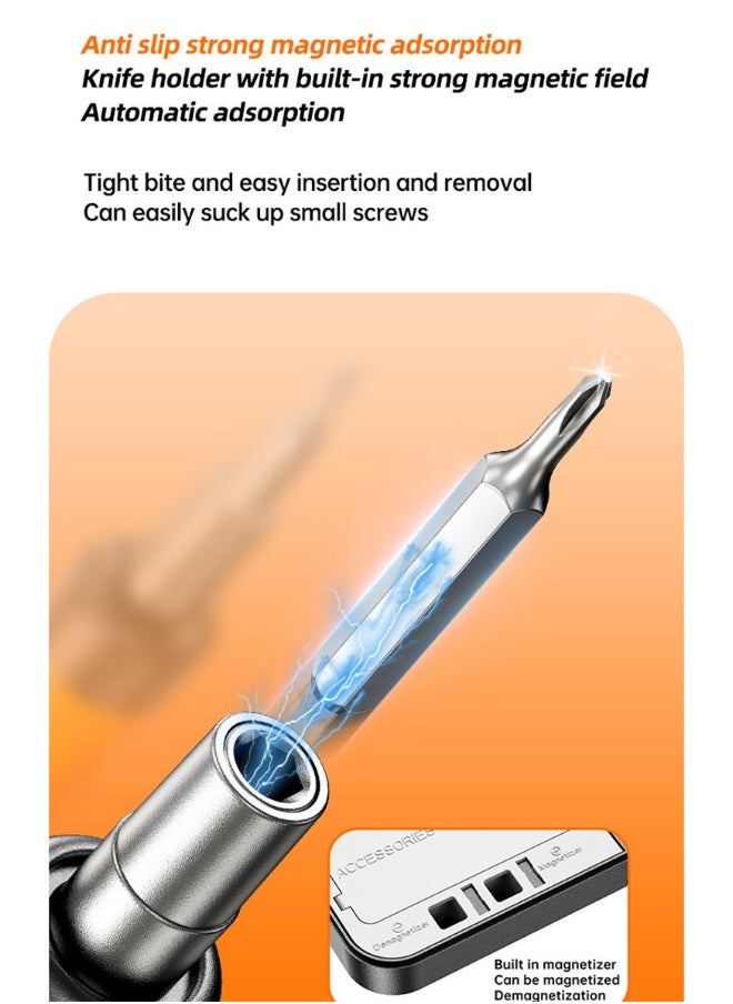46-in-1 Precision Electric Screwdriver Set - Silent, Durable, High Torque Rechargeable Tool for Home Repair